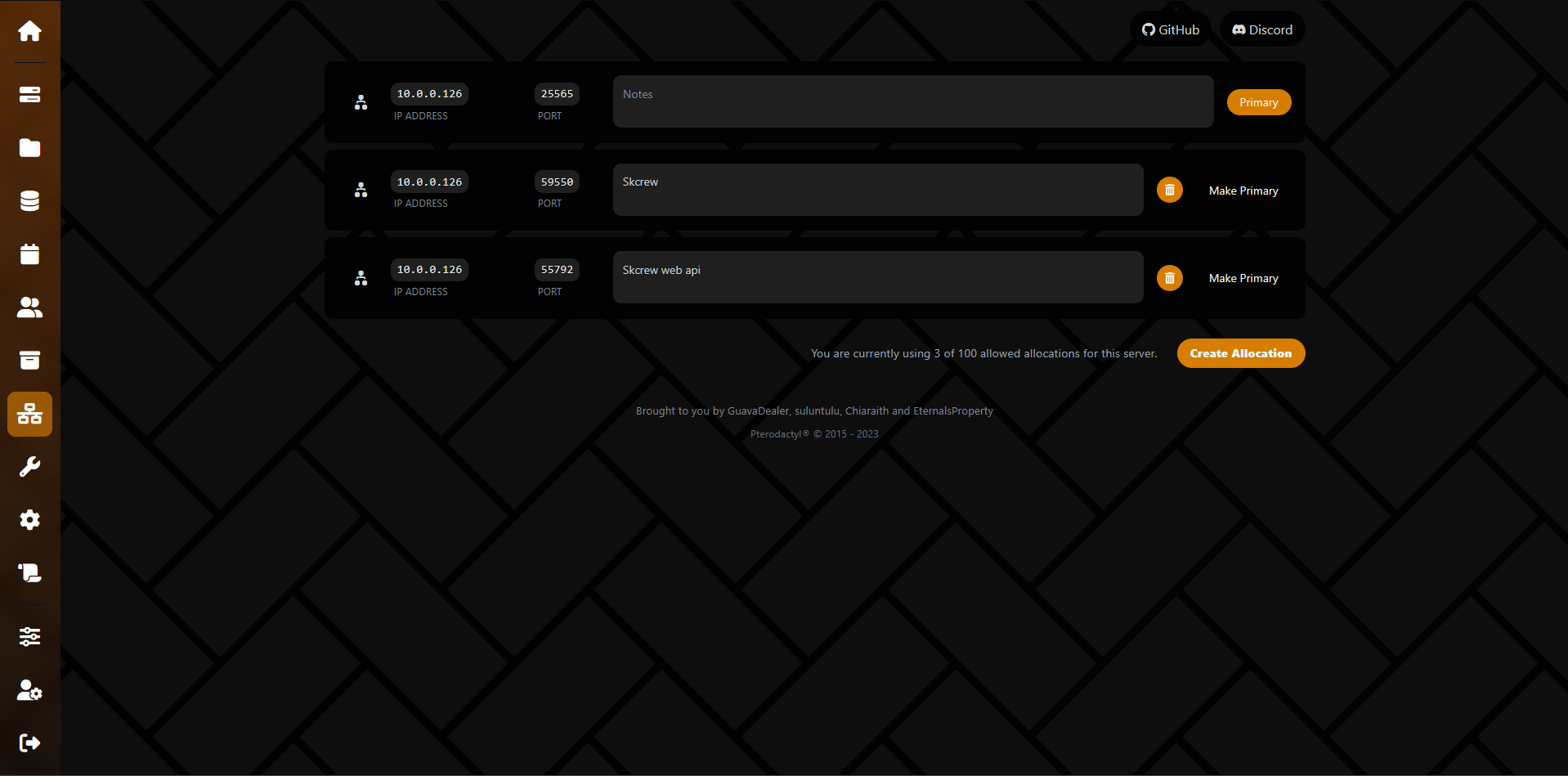 Creating Port Allocations